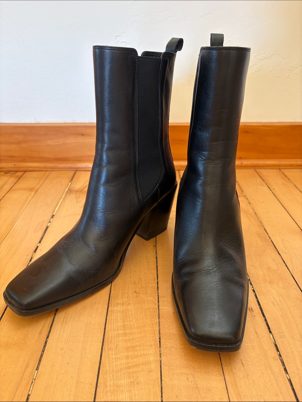 Thursday size 9 black leather boots
